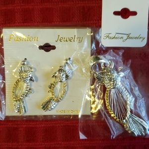 NWT ELEGANT EARRINGS AND SLIDE